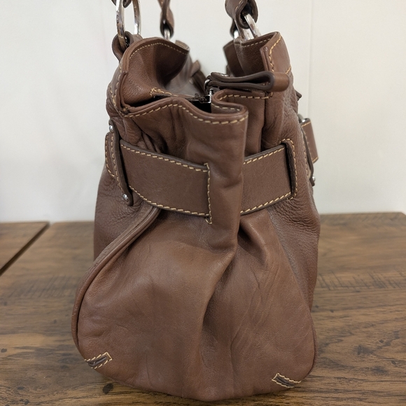 Guy Laroche Leather Handbag Chocolate Brown Leather Shoulder bag - Picture 7 of 16